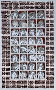 WILLIAMS Evelyn 1929-2012,Wall of Faces,1980,Rogers Jones & Co GB 2022-11-19