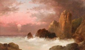 WILLIAMS George Augustus 1814-1901,Rough sea at Eventide,1874,Dreweatt-Neate GB 2013-08-20