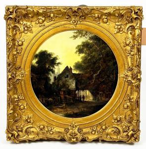 WILLIAMS George Augustus 1814-1901,The Church House, Penshurst, with Church of S,Lots Road Auctions 2023-09-10