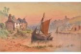 WILLIAMS HANS,Sailing Boat at Sunset,1892,David Lay GB 2015-08-06