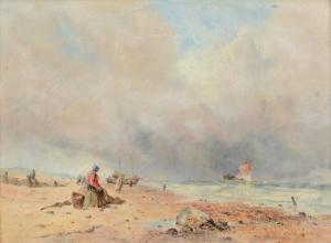 WILLIAMS Harry 1854-1877,FISHERFOLK ON A BEACH,Dreweatts GB 2022-08-26