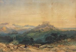 WILLIAMS Hugh William Grecian 1773-1829,A view of the Temple of Juno, Agrigento, Sicil,1815,Bonhams 2023-12-06