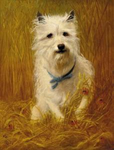 WILLIAMS J 1900-1900,A terrier in a wheat field,1873,Christie's GB 2001-11-22