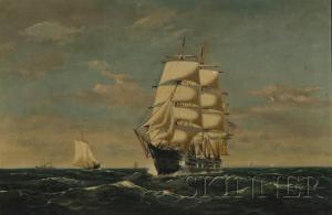 WILLIAMS J.F 1900-1900,View of a Three-Masted Clipper Ship,1979,Skinner US 2011-01-19