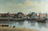Williams J.T,Large attractive Dutch Scene with Canal and Boats ,Fonsie Mealy Auctioneers 2018-03-07