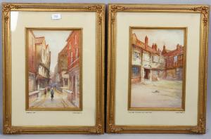 WILLIAMS J.W,Shambles York and college and courtyard York,1909,Burstow and Hewett GB 2023-07-20