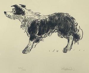 WILLIAMS Kyffin 1918-2006,an alert standing sheep dog,Rogers Jones & Co GB 2024-02-13