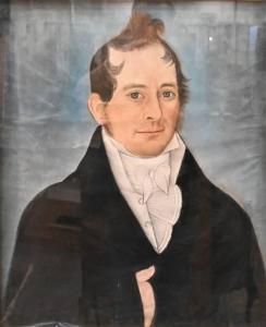 WILLIAMS Micah 1782-1837,portrait of a young man,1830,Nadeau US 2022-04-30