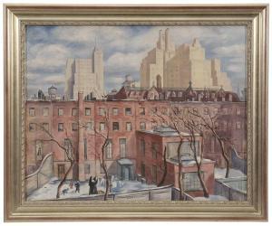 WILLIAMS Mildred Emerson 1892-1967,Back Yard of New York,Brunk Auctions US 2013-11-15