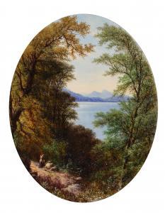 WILLIAMS Walter Heath 1835-1906,Anglers on a wooded riverbank,1876,Tennant's GB 2025-07-12