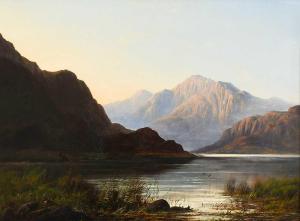 WILLIAMS Walter Heath 1835-1906,Mountainous lake landscape at dusk,Woolley & Wallis GB 2024-03-06