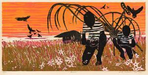 WILLIAMS Walter Henry 1920-1988,Harvest,1963,Swann Galleries US 2024-04-04