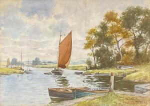 WILLIAMS Warren 1863-1941,A Gentle Sail,Bamfords Auctioneers and Valuers GB 2024-02-21