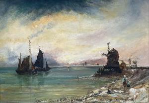 WILLIAMS William 1808-1895,Dutch Winter Sunset,David Duggleby Limited GB 2023-10-21