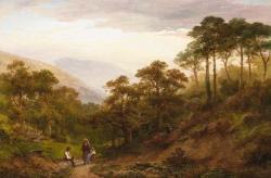 WILLIAMS William 1808-1895,Figures in an extensive wooded landscape, Okehampt,Christie's 2000-09-07
