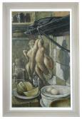 WILLIAMSON Alma A 1900,Still life of poultry in a kitchen with melons and,Cheffins GB 2017-01-12
