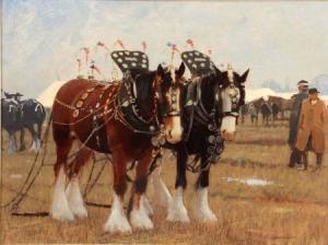 WILLIAMSON Derek 1900,Heavy Horses at a Showground,Keys GB 2009-06-12