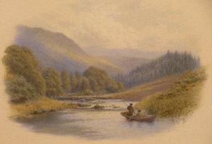 WILLIAMSON Ferd,Anglers in a rowing boat in a river landscape,Halls GB 2012-11-21