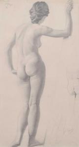WILLIAMSON Harold 1898-1972,Standing female nude,Peter Wilson GB 2022-03-10