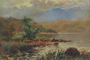 WILLIAMSON P.E,LAKESIDE MOUNTAIN SCENE,Ross's Auctioneers and values IE 2016-01-28
