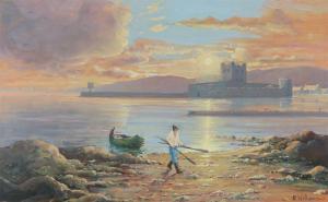 WILLIAMSON Richard,A CARRICKFERGUS SUNSET,Ross's Auctioneers and values IE 2024-03-20