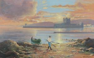 WILLIAMSON Richard,CARRICKFERGUS SUNSET,Ross's Auctioneers and values IE 2023-10-11