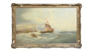 WILLIAMSON William Harry 1820-1883,Fishing Boats Leaving Scarborough,Anderson & Garland 2023-11-30