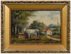 WILLIS Albert Paul 1867-1944,cows in barnyard,Brunk Auctions US 2009-09-12