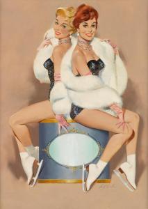 WILLIS Fritz 1907-1979,Ice Follies Souvenir Program Cover,1963,Swann Galleries US 2015-01-22