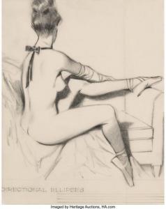 WILLIS Fritz 1907-1979,Seated Ballerina, preliminary work,Heritage US 2021-04-29