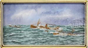 WILLIS Thomas 1850-1912,BATTLE ON THE HIGH SEAS,James D. Julia US 2017-02-10
