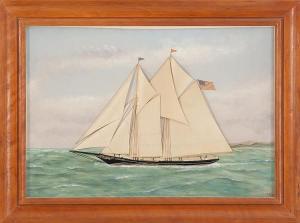 WILLIS Thomas 1850-1912,The fishing schooner,Eldred's US 2015-04-04