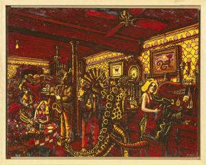 WILLMON Michael 1951,Bar Scene,1998,New Orleans Auction US 2010-11-13