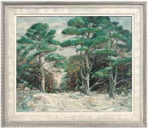 Willmore Merton Widdicombe 1883-1974,No Hunting,Brunk Auctions US 2007-05-19