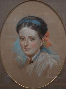 WILLS William Gorman 1828-1891,Portrait of Geraldine Henson,1867/69,Andrew Smith and Son 2021-10-13