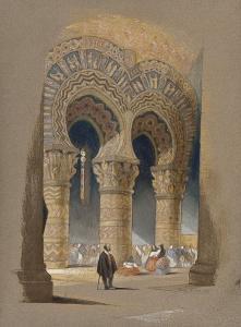 WILLSON Harry 1813,Mosque scene,1851,Bloomsbury London GB 2011-10-13