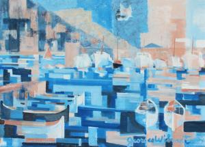 WILMET Georges 1900-1900,Cubist Dockside Harbor Scene,Burchard US 2012-10-21