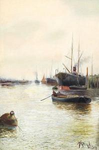 WILSON Arthur 1838-1914,Shipping on the Thames,Rowley Fine Art Auctioneers GB 2016-11-08