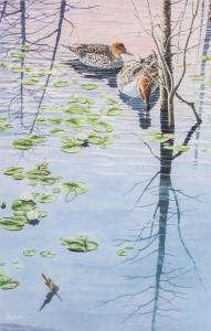 WILSON Christine 1955,two ducks on the water,888auctions CA 2022-07-28