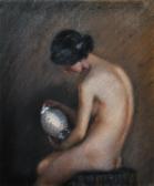 WILSON Dora Lynnell 1883-1946,�By the Lamp Light�,Elder Fine Art AU 2012-07-08
