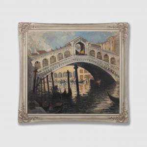 WILSON Dora Lynnell 1883-1946,The Rialto Bridge, Venice,1928,Bonhams GB 2023-11-28