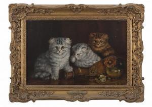 WILSON Emily,THREE PLAYFUL KITTENS IN A SEWING BASKET.,Northeast GB 2013-08-04