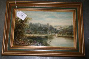 WILSON F 1900-2000,View of a Castle on the Bank of a River,Tooveys Auction GB 2011-10-05