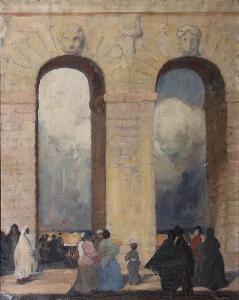 WILSON Helen Russell,Figures gathered by Roman arches, possiblyNorth Africa,Bonhams GB 2010-05-11