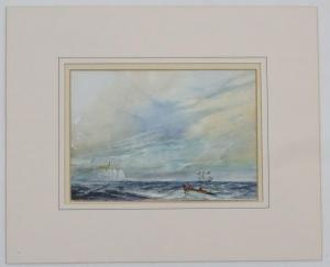 WILSON John 1800-1800,Sail ship, rowing boat off Dover and South Forelan,Dickins GB 2019-09-06