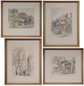 WILSON Julia Homer 1910-2001,Four Views of Charleston,Brunk Auctions US 2015-11-06