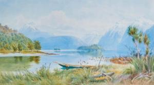 WILSON Laurence William 1850-1912,Shallow Bay, Lake Manapouri,Webb's NZ 2023-05-15