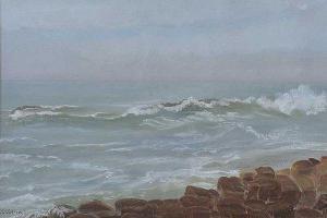 WILSON Mary,WAVES ON THE ROCKS,Ross's Auctioneers and values IE 2016-12-07