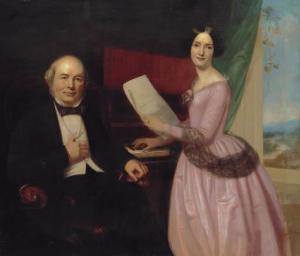 WILSON Matthew 1814-1892,Double portrait of a lady and gentleman,1850,Christie's GB 2001-11-01