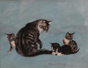 WILSON Maurice 1914-1987,Cat with Three Kittens,Rowley Fine Art Auctioneers GB 2021-05-08